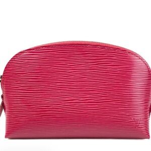 Louis Vuitton Burgundy Epi Leather Cosmetic Pouch